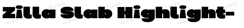 Zilla Slab Highlight字体转换